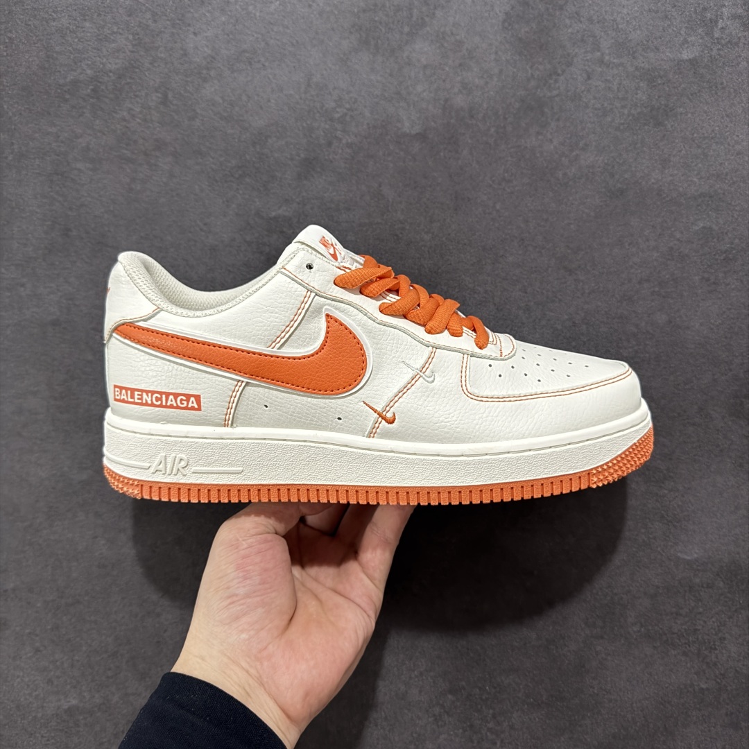 240 【定制版】Nike Air Force 1 Low 07 x Balenciaga 白橙双小勾 FR0538-092