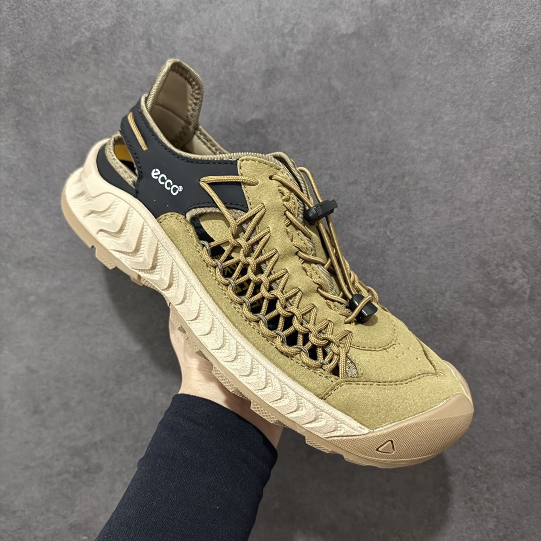 图片[3]-【公司级】2025夏季新款ECCO爱步运动凉鞋男士牛皮舒适沙滩凉鞋 越野系列 便捷松紧带卡扣设计，可自由调节松紧，方便穿脱 鞋面采用ECCO家族工艺牛皮 纹理自然，细腻柔软 橡胶大底，抓地力强，具有良好的耐磨性 感受自然的生命力 追寻户外的热烈与自由 踩出轻盈步调 尺码：39 40 41 42 43 44 （标准码）-选品中心