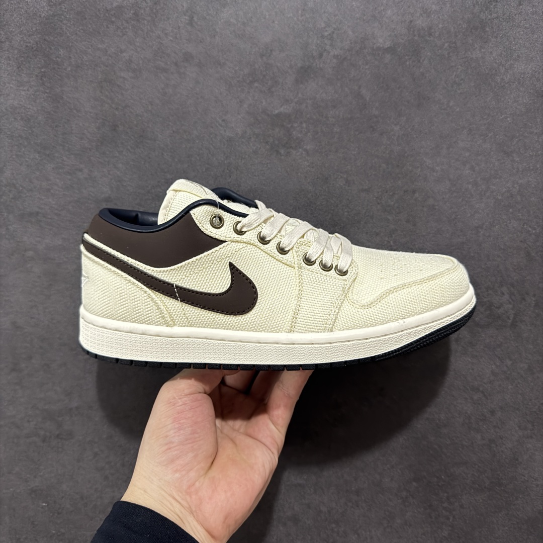 200 【K版】Air Jordan AJ1 Low 低帮 帆布米棕 IB8058-110
