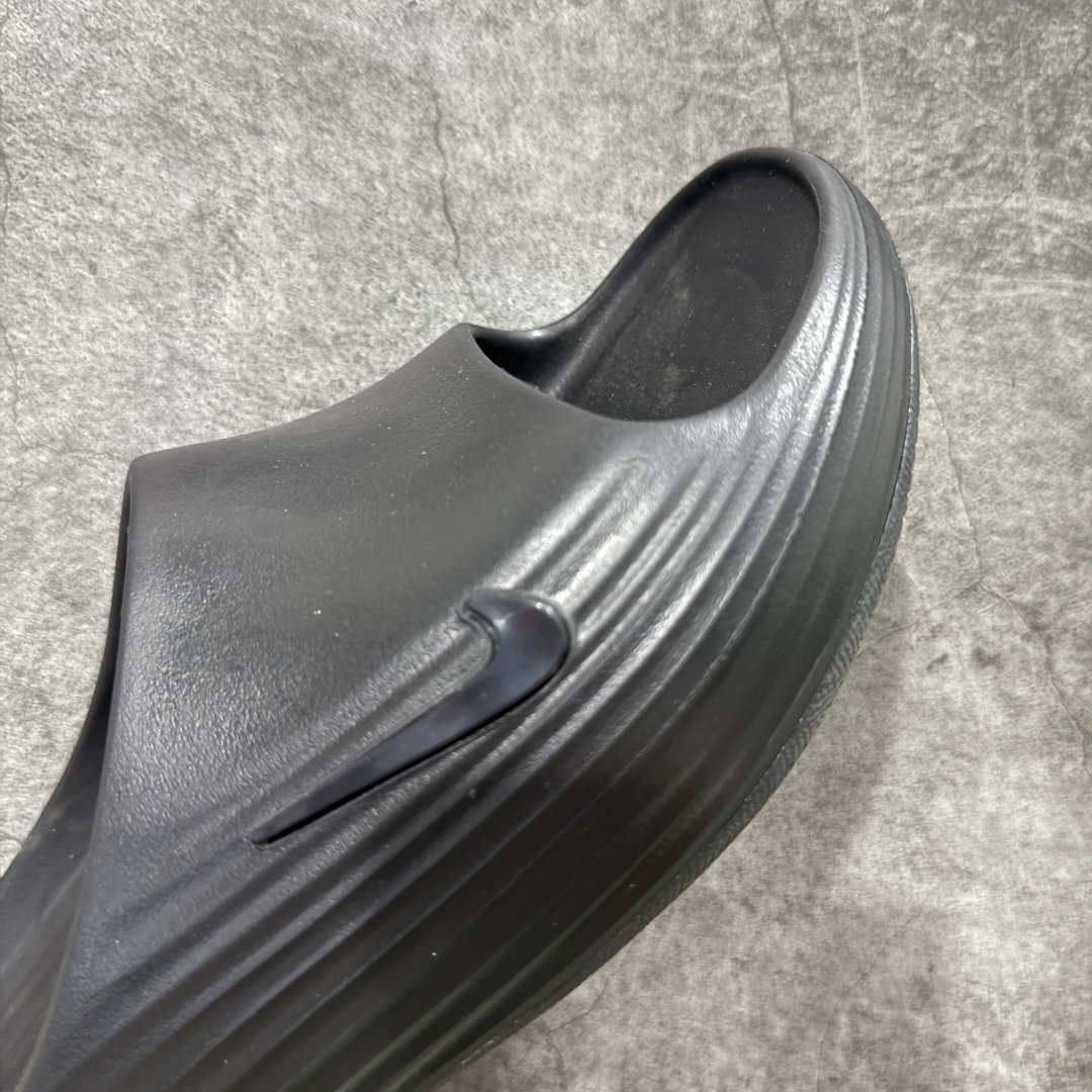 【正确组合底版】Nike ReactX Rejuven8 Slide Black 时尚舒适 防滑防磨一字拖鞋 男款 黑色 HV4479-001
