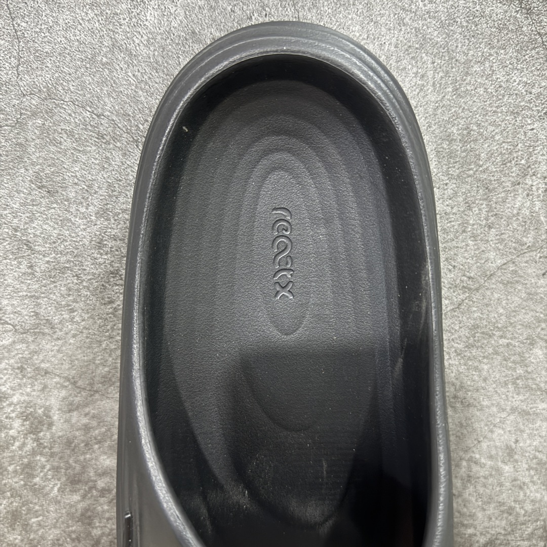 【正确组合底版】Nike ReactX Rejuven8 Slide Black 时尚舒适 防滑防磨一字拖鞋 男款 黑色 HV4479-001