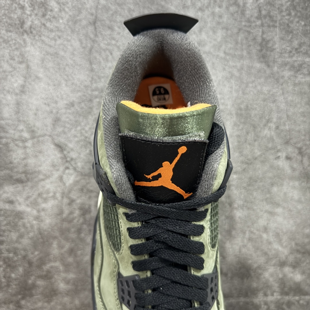 【原厂版本】UNDEFEATED x Jordan Air Jordan 4 AJ4舒适百搭 防滑耐磨 中帮 复古篮球鞋 男款 绿黑 IB1519-200