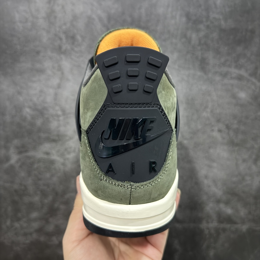 【原厂版本】UNDEFEATED x Jordan Air Jordan 4 AJ4舒适百搭 防滑耐磨 中帮 复古篮球鞋 男款 绿黑 IB1519-200