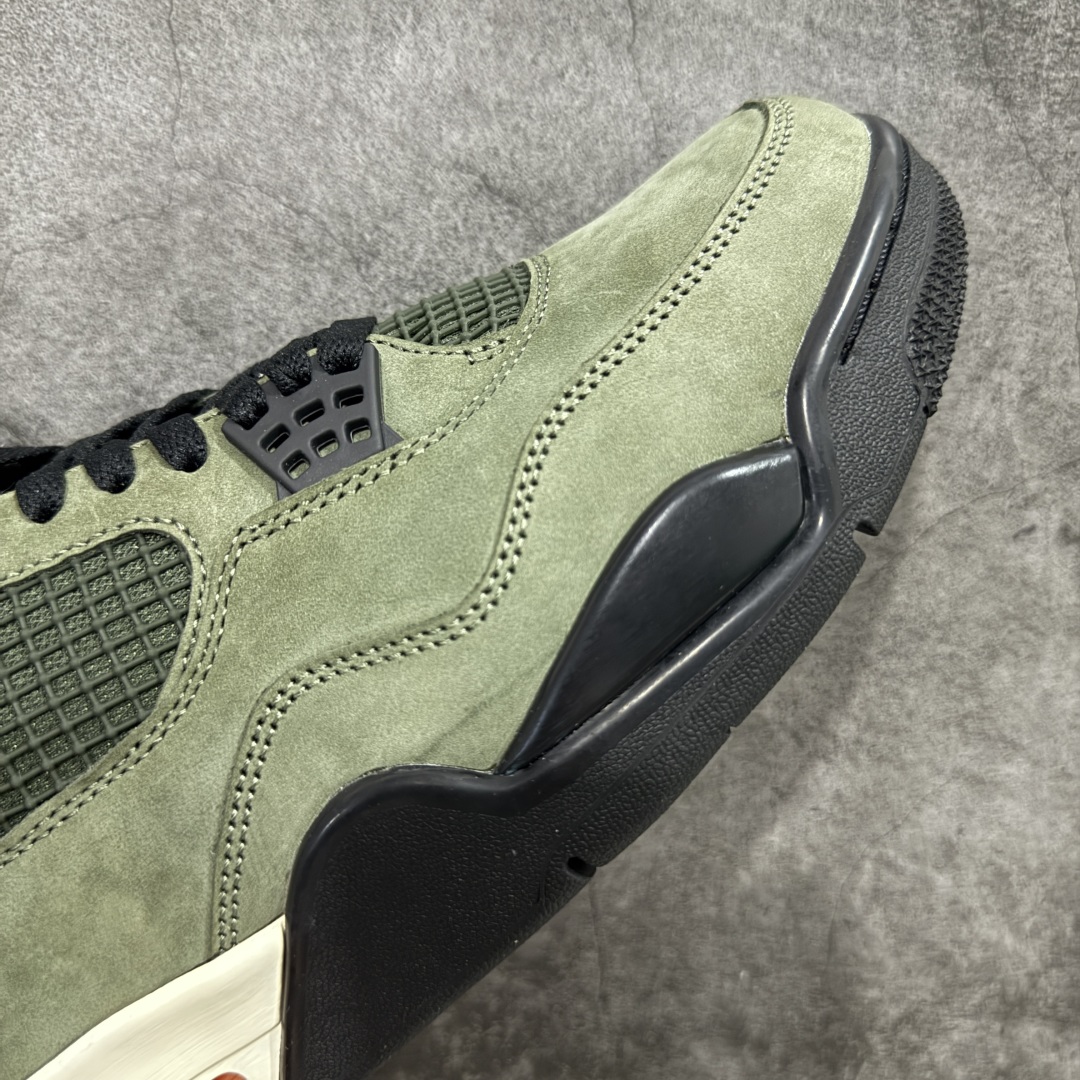 【原厂版本】UNDEFEATED x Jordan Air Jordan 4 AJ4舒适百搭 防滑耐磨 中帮 复古篮球鞋 男款 绿黑 IB1519-200