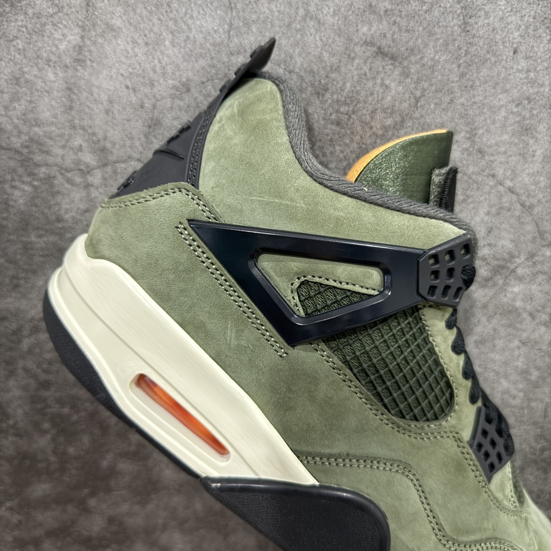 【原厂版本】UNDEFEATED x Jordan Air Jordan 4 AJ4舒适百搭 防滑耐磨 中帮 复古篮球鞋 男款 绿黑 IB1519-200