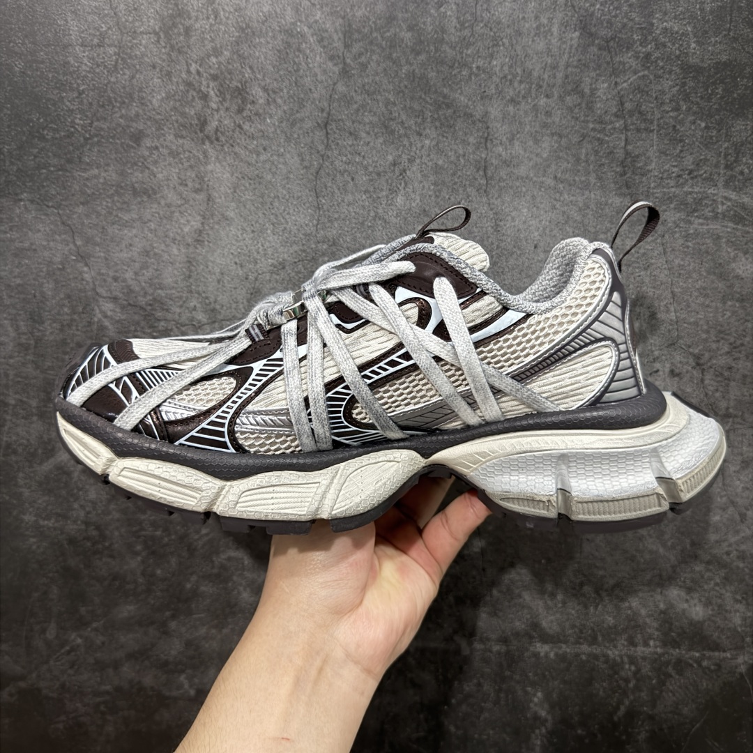 500 【OK版】巴黎3XL 蜘蛛侠绑带 棕色 Balenciaga巴黎世家 24ss 绑带做旧款 巴黎十代网眼潮流百搭低帮老爹鞋 灰色 778698W3XLL