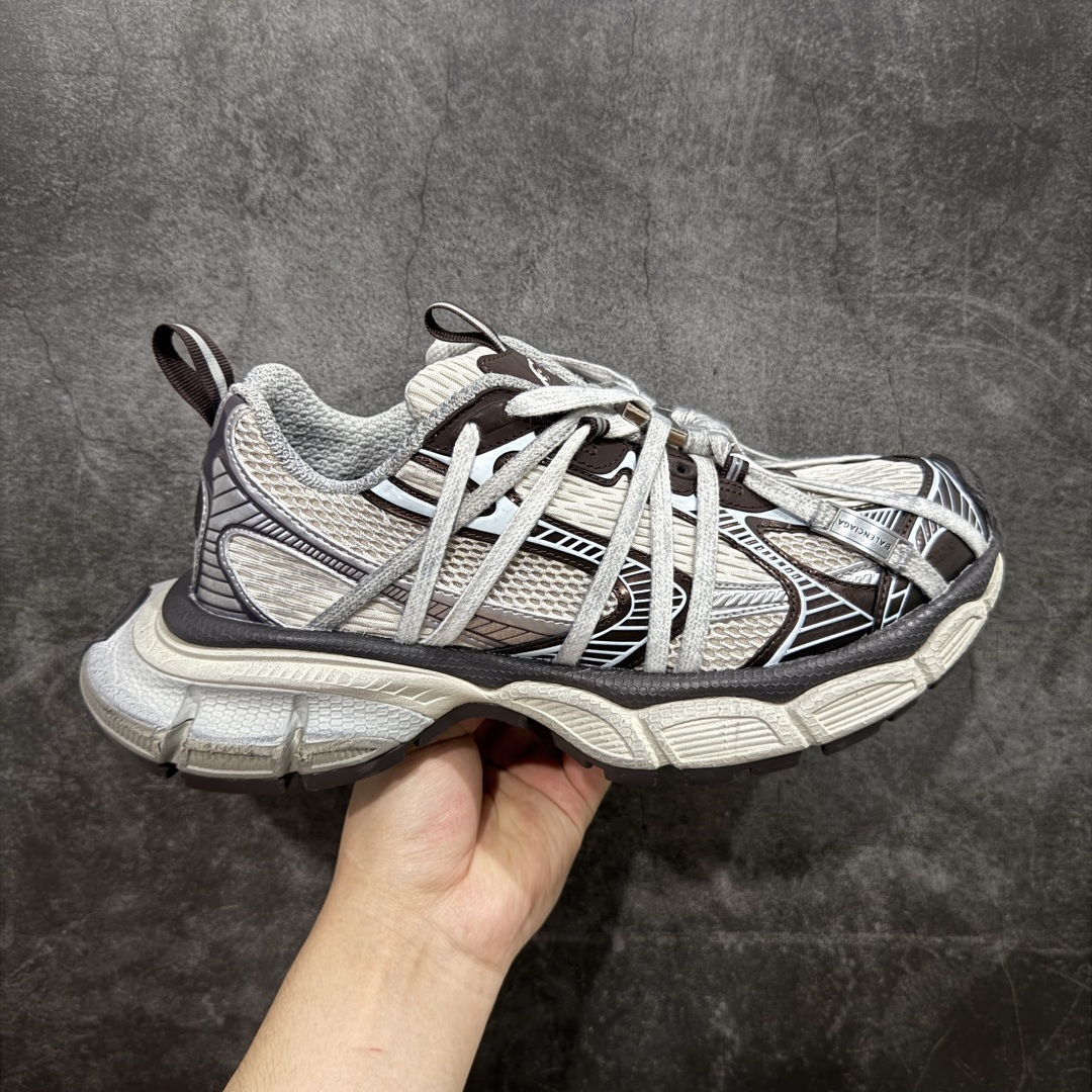 500 【OK版】巴黎3XL 蜘蛛侠绑带 棕色 Balenciaga巴黎世家 24ss 绑带做旧款 巴黎十代网眼潮流百搭低帮老爹鞋 灰色 778698W3XLL