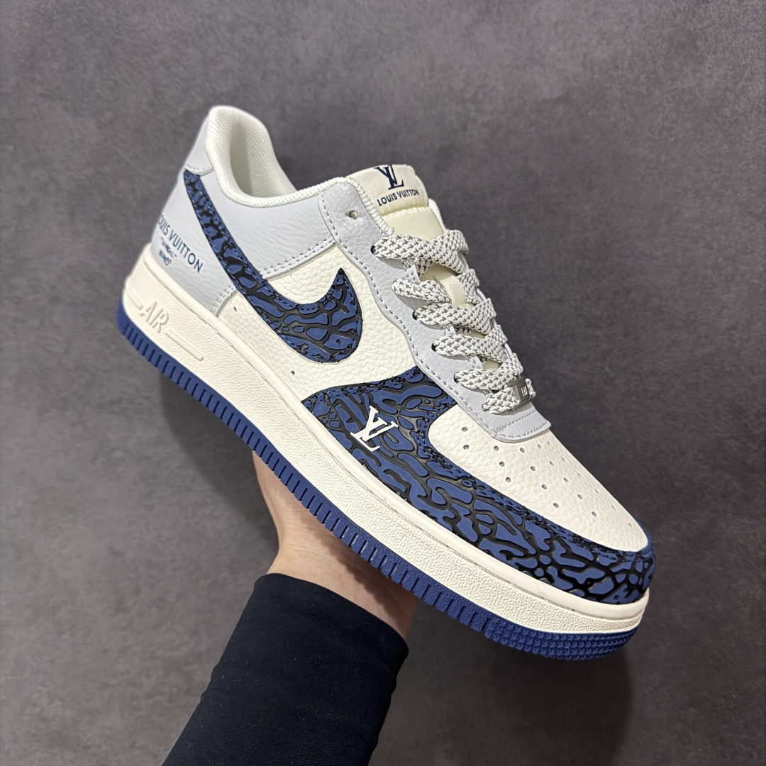 【定制版】Nike Air Force 1 Low 07 x Louis Vuitton 蓝白灰满天星 JJ2508-701