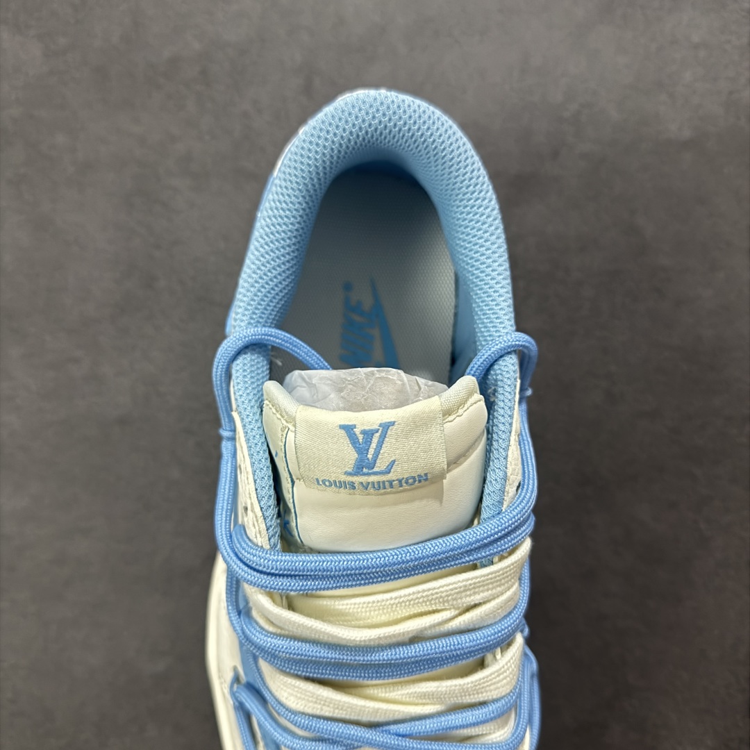 【定制版】Travis Scott x Fragment Design x Air Jordan 1 Low OG SP AJ1 LV联名 天蓝抽绳 低帮文化休闲板鞋 DM6868-107