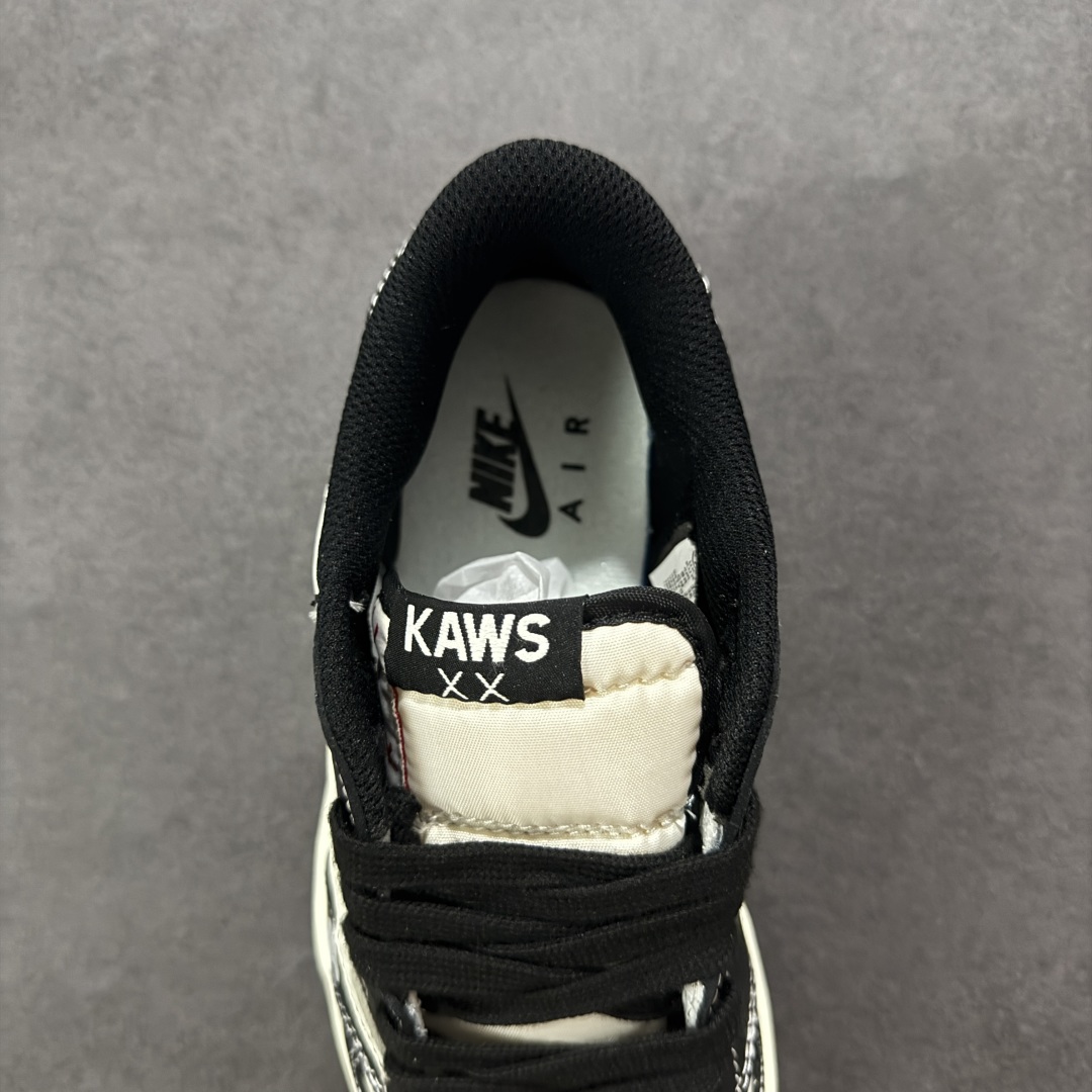 【定制版】Travis Scott x Fragment Design x Air Jordan 1 Low OG SP AJ1 暴力熊联名 黑白小红勾 低帮文化休闲板鞋 XZ5749-004