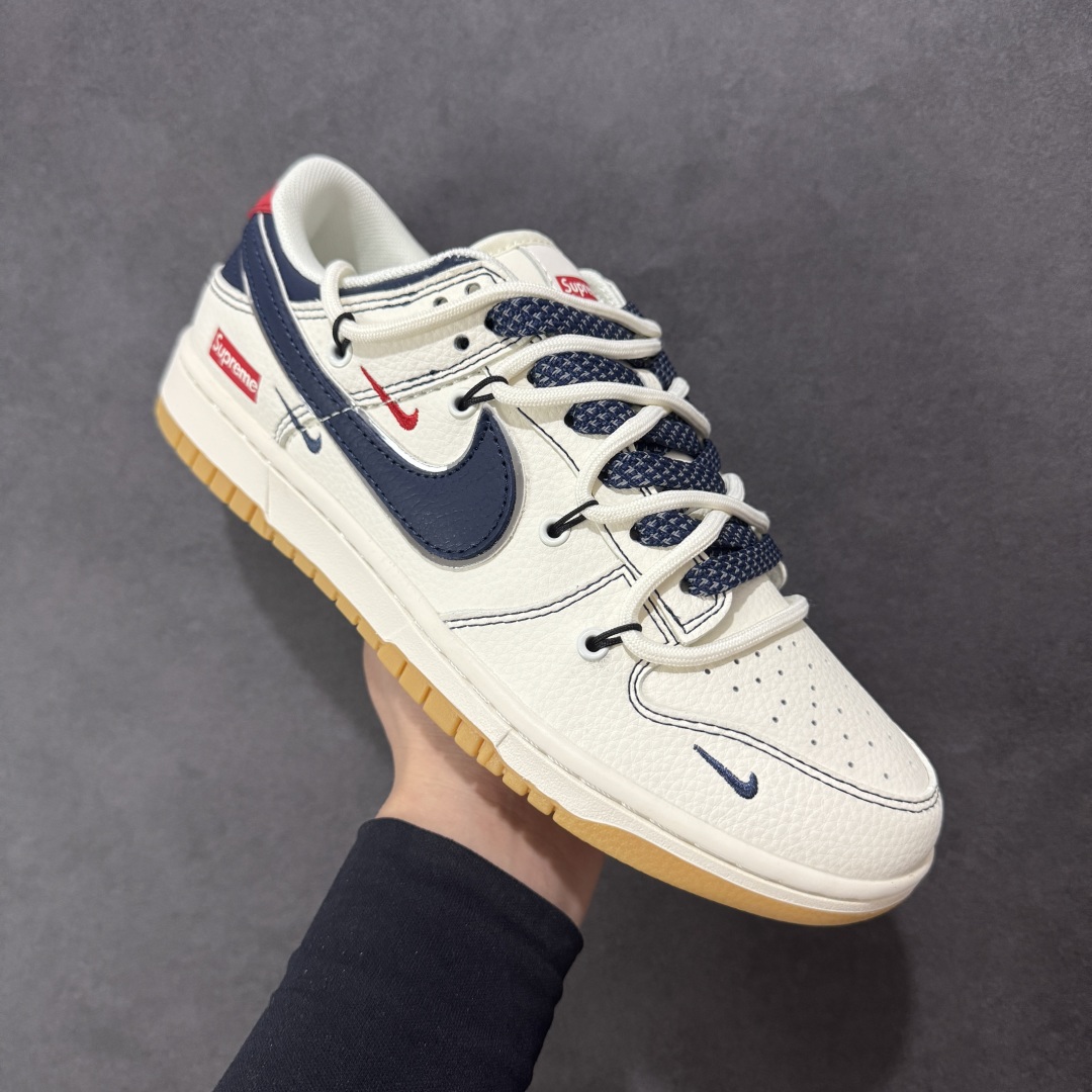 300 【定制版】Nike SB Dunk Low Sup联名 绑带蓝勾 周年高端定制 低帮休闲板鞋 FC1688-217