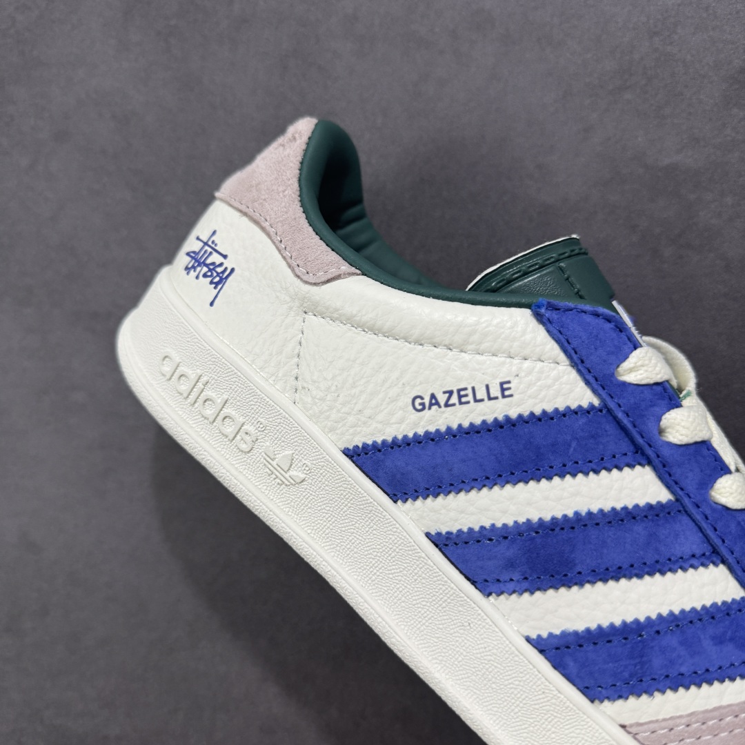 【定制版】AD Originals Gazelle INdoor x Stussy 三叶草休闲防滑耐磨低帮板鞋 DD6601