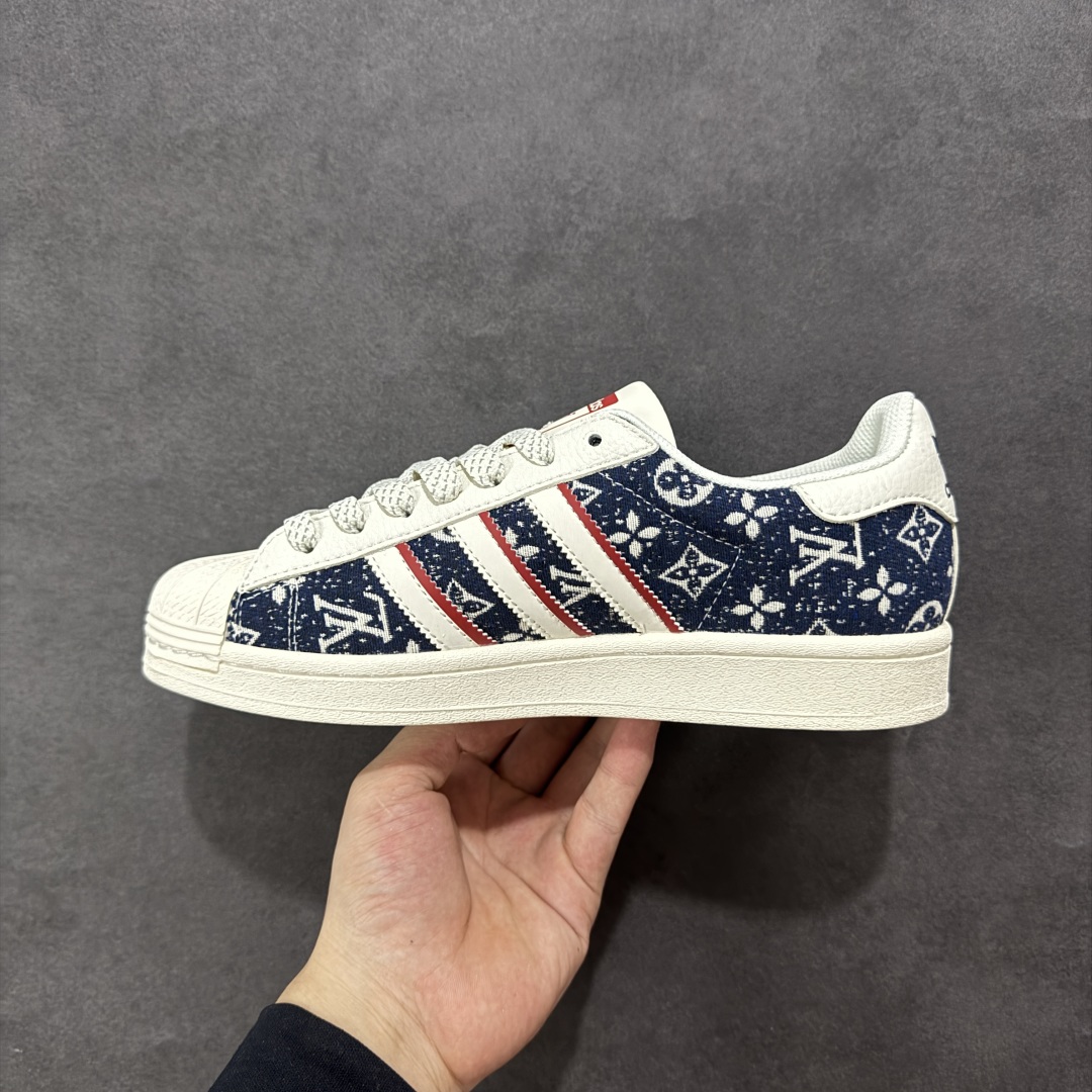 240 【定制版】AD Originals Superstar x Louis Vuitton 黑白红 JY8910