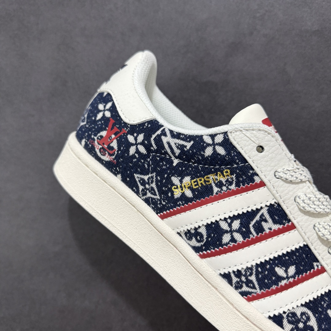 240 【定制版】AD Originals Superstar x Louis Vuitton 黑白红 JY8910