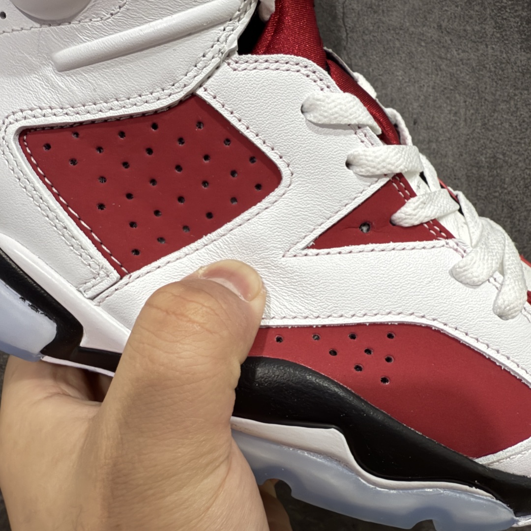 图片[4]-【原厂版本】 Air Jordan AJ6 Retro 胭脂红 白红 CT8529-106 原楦原纸板 正品既视感十足‼️ 采购原厂皮料 到手可放心比对原鞋 上脚百分百充当正品驾驭 真正原装公司级完美鞋型 一切细节实拍所见所得！纸板中底、钢印 完美版型 一应俱全外贸专供 发国外寄售可稳妥充正操作 尺码：40 40.5 41 42 42.5 43 44 44.5 45 46 47.5-选品中心