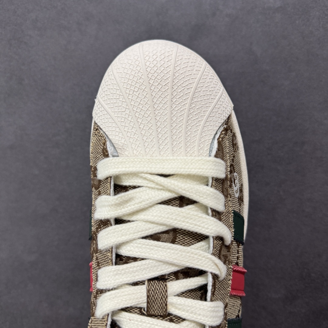 【定制版】Gucci x Ad Superstar 定制配色 古驰联名 三叶草低帮休闲百搭贝壳头板鞋 SD6807