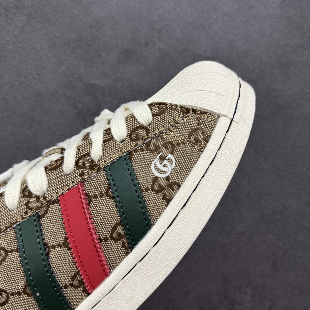 【定制版】Gucci x Ad Superstar 定制配色 古驰联名 三叶草低帮休闲百搭贝壳头板鞋 SD6807