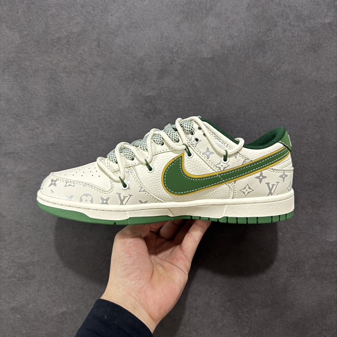 【定制版】Nike SB Dunk Low LV联名 绑带绿勾 周年高端定制 低帮休闲板鞋 DM6868-103
