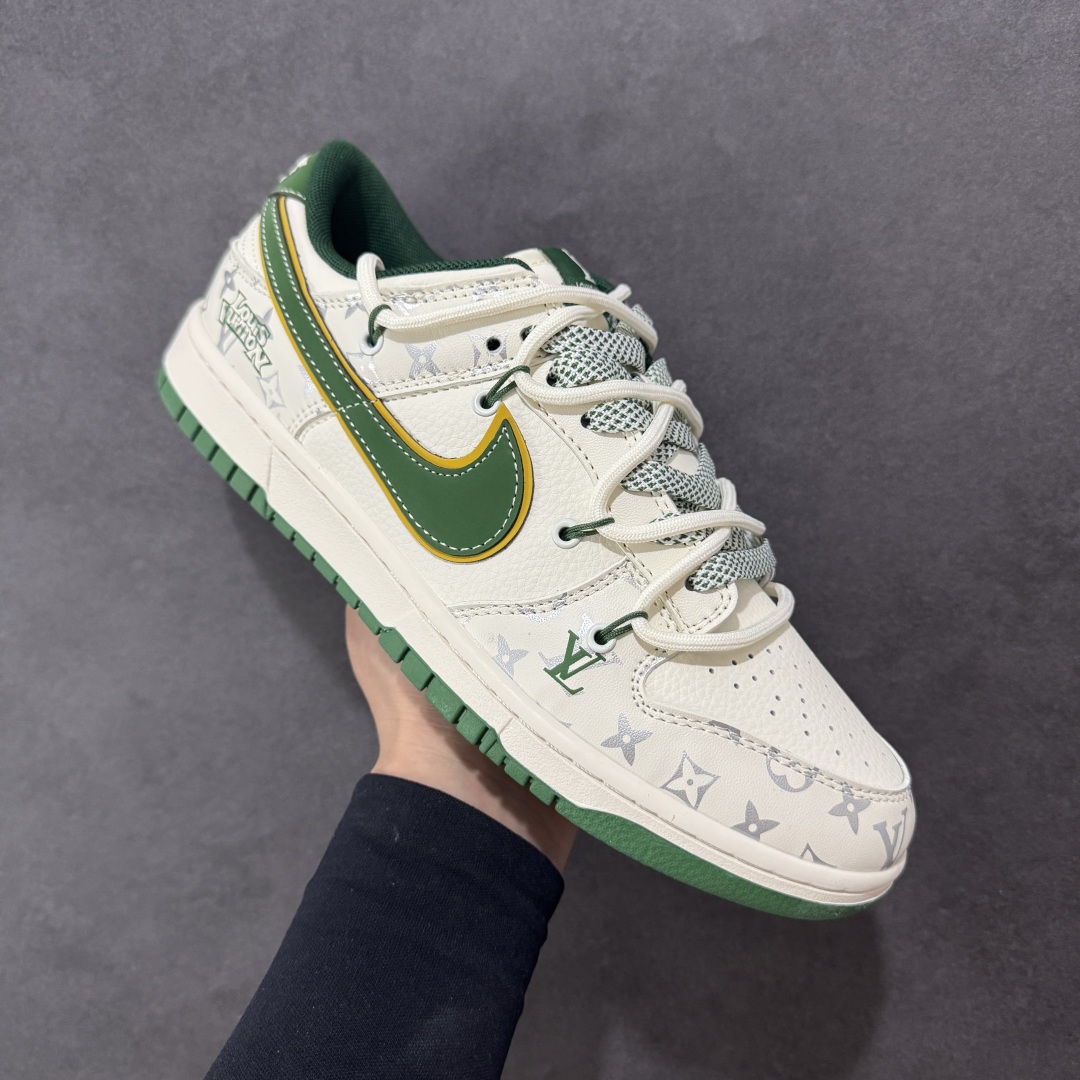 【定制版】Nike SB Dunk Low LV联名 绑带绿勾 周年高端定制 低帮休闲板鞋 DM6868-103
