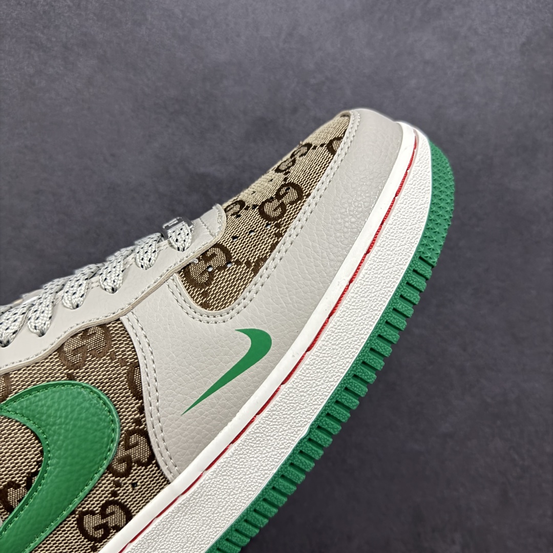 【定制版】Nike Air Force 1'07 Low 古驰联名 灰棕小绿勾 空军一号低帮休闲板鞋 LW9279-003