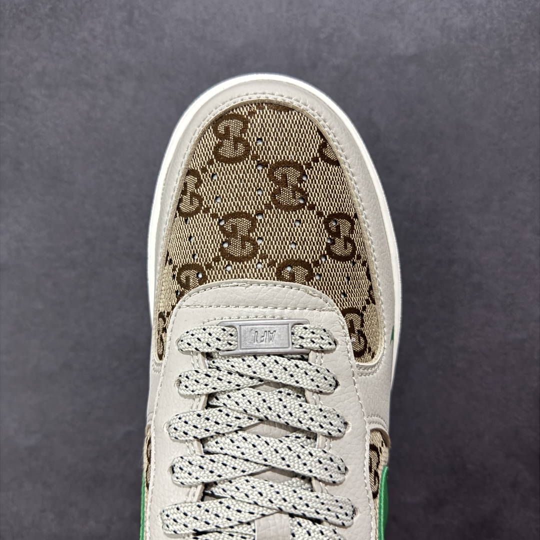 【定制版】Nike Air Force 1'07 Low 古驰联名 灰棕小绿勾 空军一号低帮休闲板鞋 LW9279-003