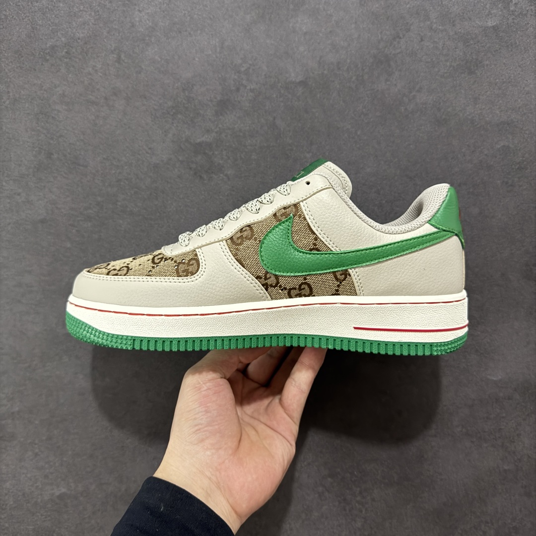 【定制版】Nike Air Force 1'07 Low 古驰联名 灰棕小绿勾 空军一号低帮休闲板鞋 LW9279-003