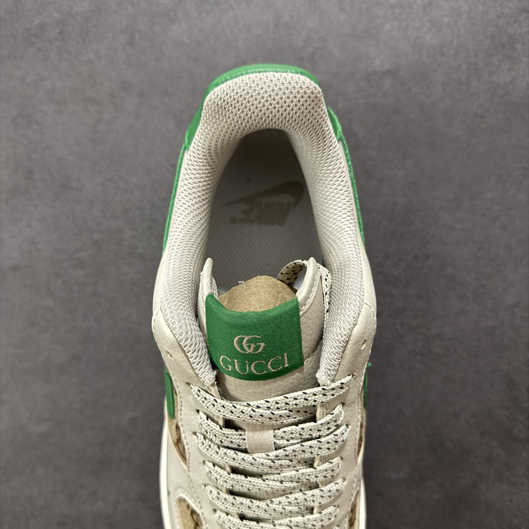 【定制版】Nike Air Force 1'07 Low 古驰联名 灰棕小绿勾 空军一号低帮休闲板鞋 LW9279-003