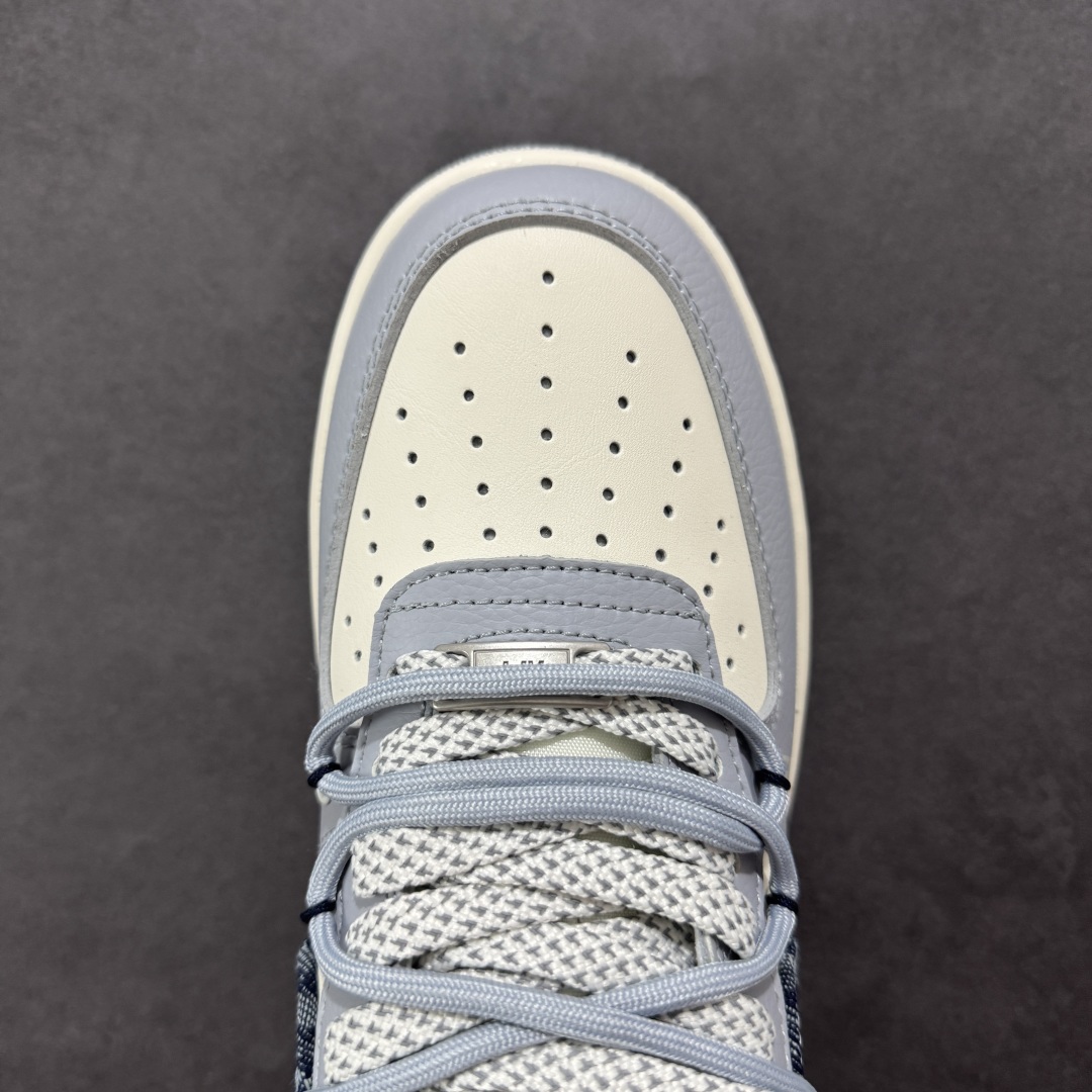 【定制版】海外限量发售！NIke Air Force 1 '07 Low “LV联名——灰蓝帆布抽绳”空军一号 低帮 运动鞋 DM6868-099