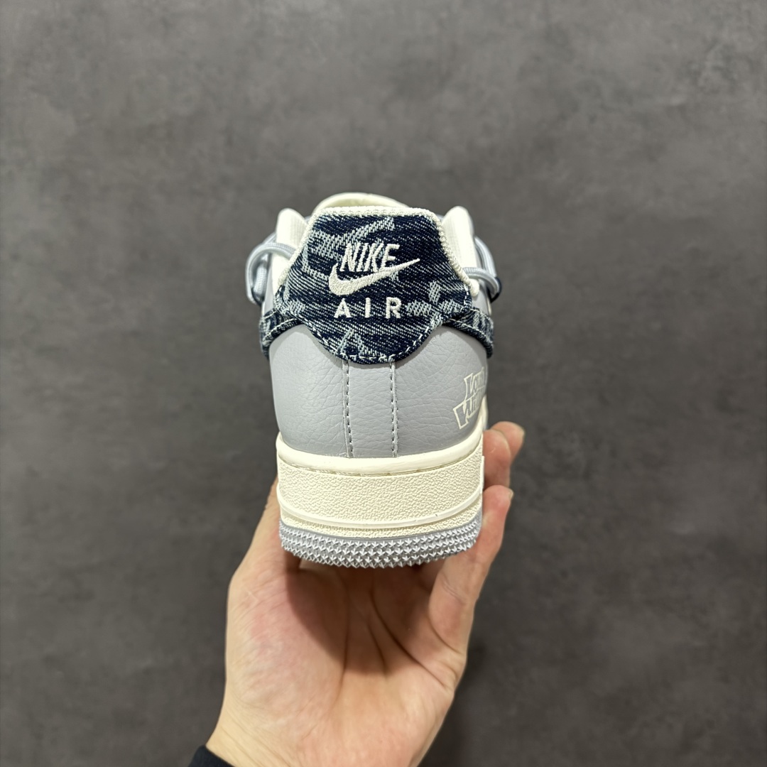 【定制版】海外限量发售！NIke Air Force 1 '07 Low “LV联名——灰蓝帆布抽绳”空军一号 低帮 运动鞋 DM6868-099