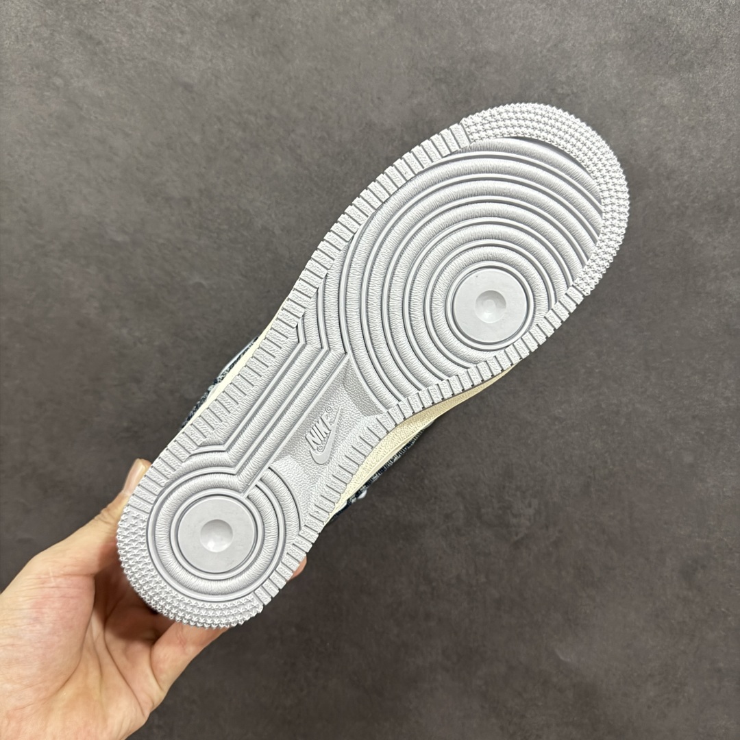 【定制版】海外限量发售！NIke Air Force 1 '07 Low “LV联名——灰蓝帆布抽绳”空军一号 低帮 运动鞋 DM6868-099