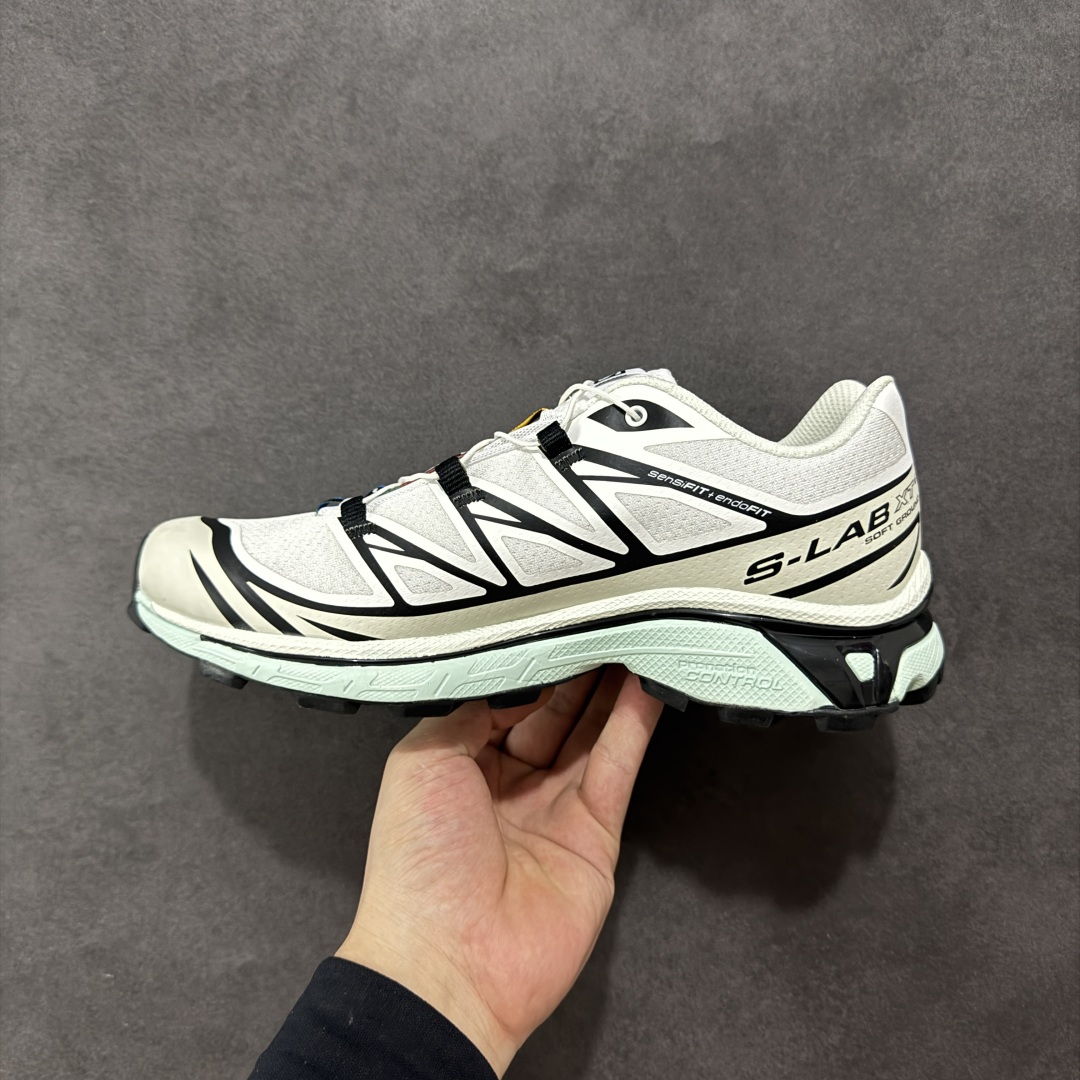 图片[2]-【GQ纯原福利】Salomon 萨洛蒙 XT-6 复古机能户外跑鞋 大厂纯原福利 全码福利清货 品质细节到位 售前售后保障到底💪🏻 这双XT-6 鞋面以锯齿状的包裹系统呈现 在黑色基底之下加入了各种色点缀 内嵌式的袜套设计与 Quicklace 系带系统一道 实现了立体包裹与精准贴合 结合 Contagrip 大底科技 让穿着者可以轻松驾驭户外与通勤下的任何运动生活场景 无缝鞋身户外随意纵横 颜值与脚感兼备 出街通勤 绝对非常吸睛 你值得拥有 尺码：36 36.5 37.5 38 38.5 39 40 40.5 41 42 42.5 43 44 44.5 45-选品中心