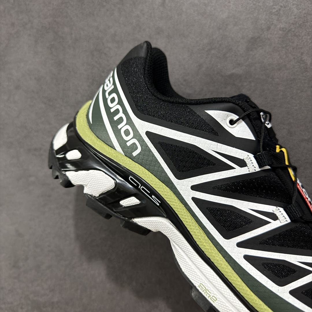 图片[6]-【GQ纯原福利】Salomon 萨洛蒙 XT-6 复古机能户外跑鞋 大厂纯原福利 全码福利清货 品质细节到位 售前售后保障到底💪🏻 这双XT-6 鞋面以锯齿状的包裹系统呈现 在黑色基底之下加入了各种色点缀 内嵌式的袜套设计与 Quicklace 系带系统一道 实现了立体包裹与精准贴合 结合 Contagrip 大底科技 让穿着者可以轻松驾驭户外与通勤下的任何运动生活场景 无缝鞋身户外随意纵横 颜值与脚感兼备 出街通勤 绝对非常吸睛 你值得拥有 尺码：36 36.5 37.5 38 38.5 39 40 40.5 41 42 42.5 43 44 44.5 45-选品中心