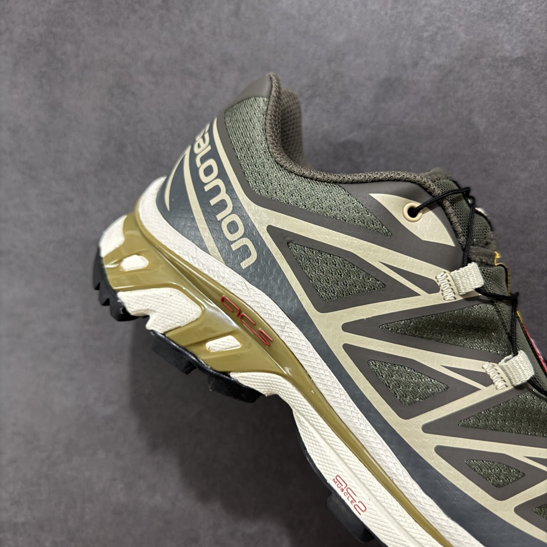 图片[6]-【GQ纯原福利】Salomon 萨洛蒙 XT-6 复古机能户外跑鞋 大厂纯原福利 全码福利清货 品质细节到位 售前售后保障到底💪🏻 这双XT-6 鞋面以锯齿状的包裹系统呈现 在黑色基底之下加入了各种色点缀 内嵌式的袜套设计与 Quicklace 系带系统一道 实现了立体包裹与精准贴合 结合 Contagrip 大底科技 让穿着者可以轻松驾驭户外与通勤下的任何运动生活场景 无缝鞋身户外随意纵横 颜值与脚感兼备 出街通勤 绝对非常吸睛 你值得拥有 尺码：36 36.5 37.5 38 38.5 39 40 40.5 41 42 42.5 43 44 44.5 45-选品中心