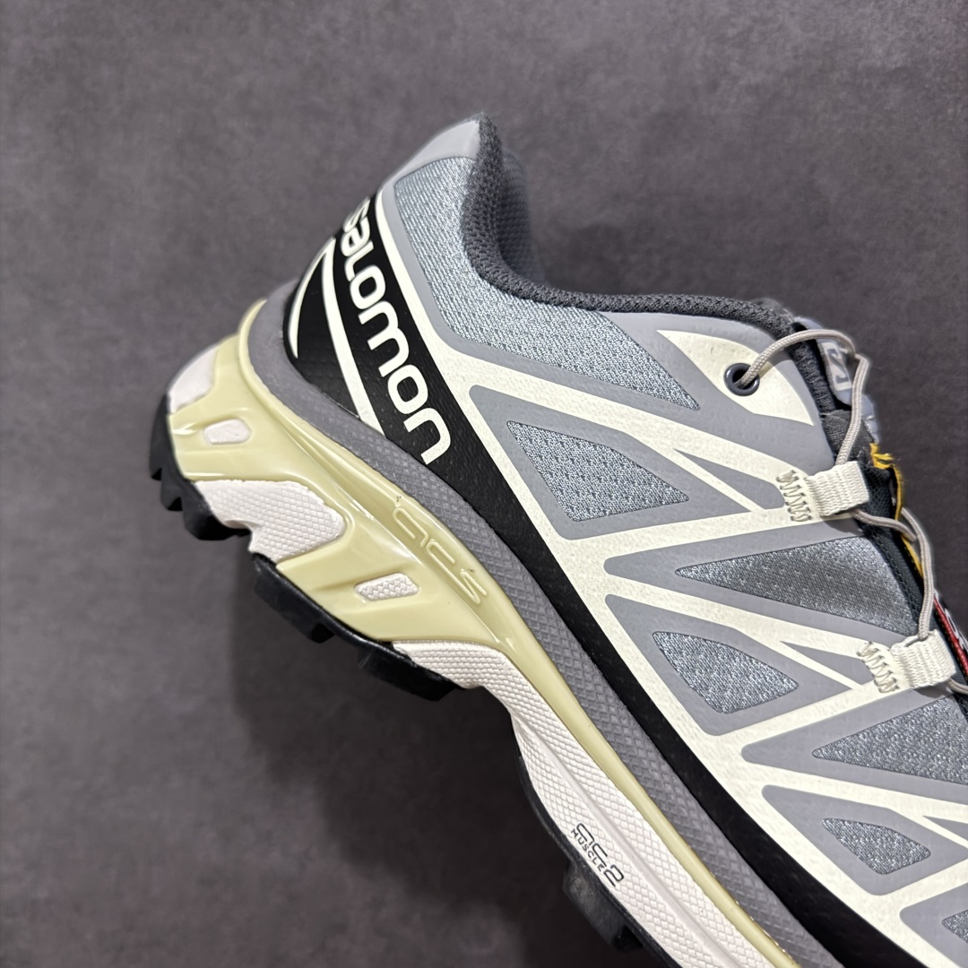 图片[6]-【GQ纯原福利】Salomon 萨洛蒙 XT-6 复古机能户外跑鞋 大厂纯原福利 全码福利清货 品质细节到位 售前售后保障到底💪🏻 这双XT-6 鞋面以锯齿状的包裹系统呈现 在黑色基底之下加入了各种色点缀 内嵌式的袜套设计与 Quicklace 系带系统一道 实现了立体包裹与精准贴合 结合 Contagrip 大底科技 让穿着者可以轻松驾驭户外与通勤下的任何运动生活场景 无缝鞋身户外随意纵横 颜值与脚感兼备 出街通勤 绝对非常吸睛 你值得拥有 尺码：36 36.5 37.5 38 38.5 39 40 40.5 41 42 42.5 43 44 44.5 45-选品中心