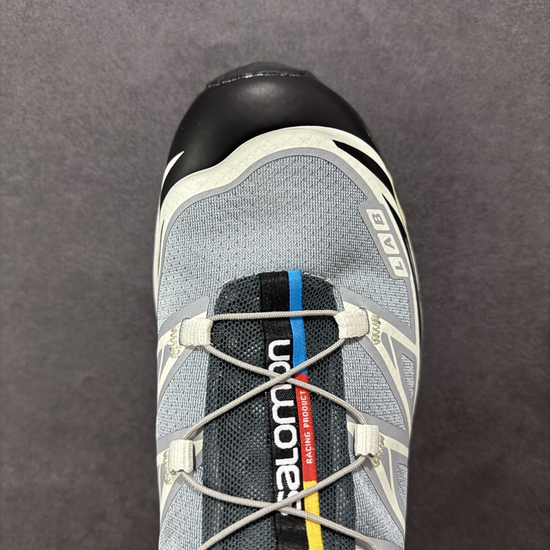 图片[8]-【GQ纯原福利】Salomon 萨洛蒙 XT-6 复古机能户外跑鞋 大厂纯原福利 全码福利清货 品质细节到位 售前售后保障到底💪🏻 这双XT-6 鞋面以锯齿状的包裹系统呈现 在黑色基底之下加入了各种色点缀 内嵌式的袜套设计与 Quicklace 系带系统一道 实现了立体包裹与精准贴合 结合 Contagrip 大底科技 让穿着者可以轻松驾驭户外与通勤下的任何运动生活场景 无缝鞋身户外随意纵横 颜值与脚感兼备 出街通勤 绝对非常吸睛 你值得拥有 尺码：36 36.5 37.5 38 38.5 39 40 40.5 41 42 42.5 43 44 44.5 45-选品中心