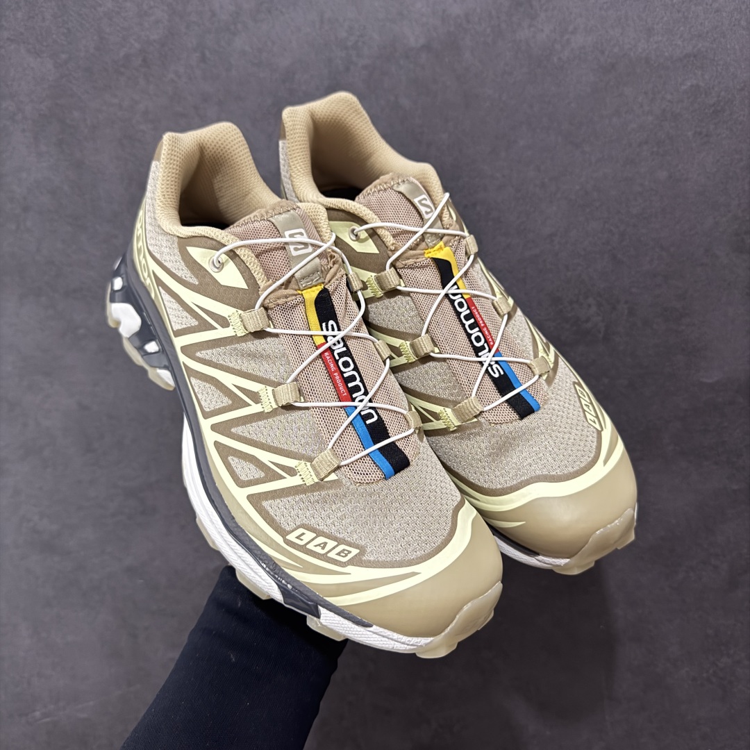 图片[2]-【GQ纯原福利】Salomon 萨洛蒙 XT-6 复古机能户外跑鞋 大厂纯原福利 全码福利清货 品质细节到位 售前售后保障到底💪🏻 这双XT-6 鞋面以锯齿状的包裹系统呈现 在黑色基底之下加入了各种色点缀 内嵌式的袜套设计与 Quicklace 系带系统一道 实现了立体包裹与精准贴合 结合 Contagrip 大底科技 让穿着者可以轻松驾驭户外与通勤下的任何运动生活场景 无缝鞋身户外随意纵横 颜值与脚感兼备 出街通勤 绝对非常吸睛 你值得拥有 尺码：36 36.5 37.5 38 38.5 39 40 40.5 41 42 42.5 43 44 44.5 45-选品中心