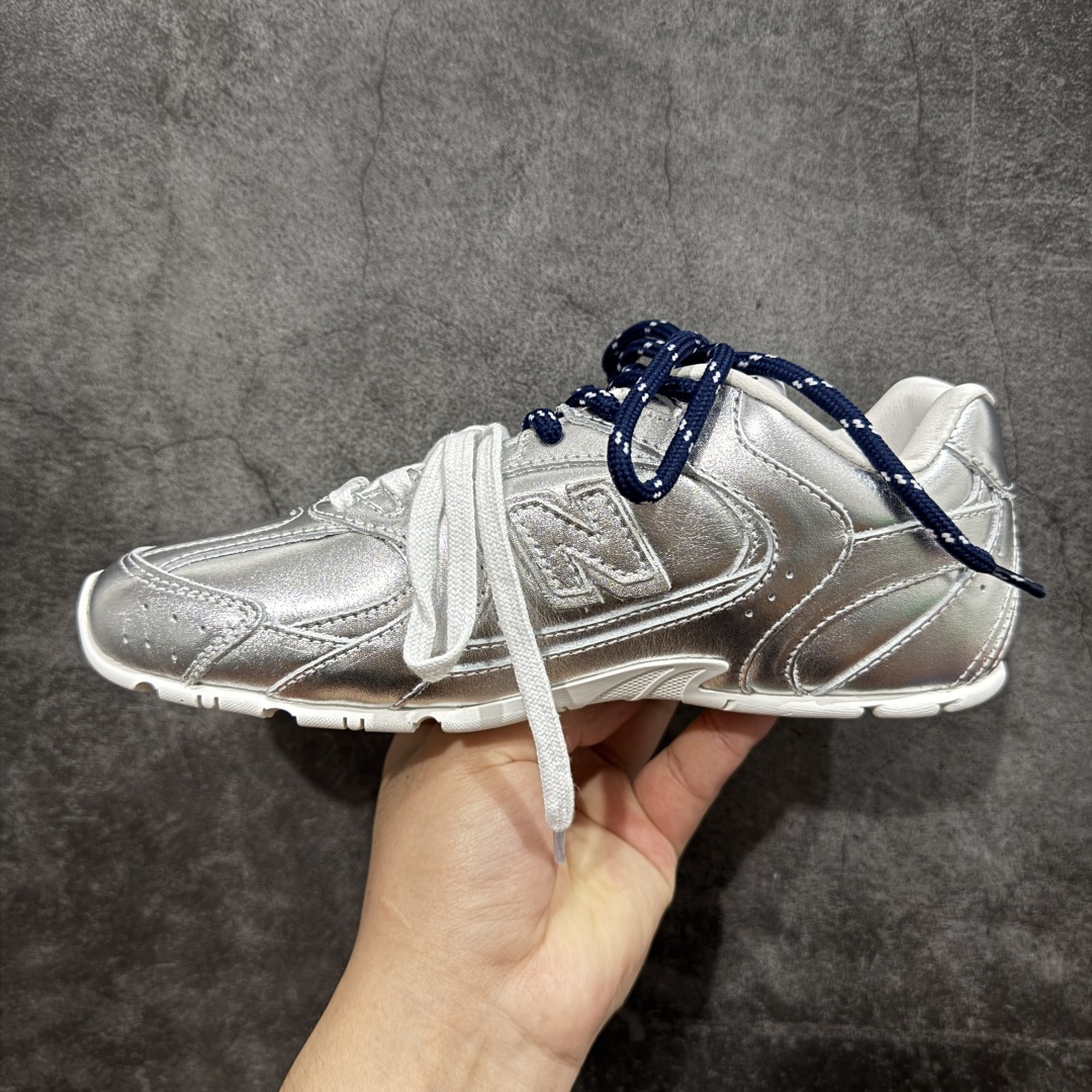 【莞产礼盒版】Miumiu x New Balance NB530 新百伦缪缪联名款复古运动鞋 银色皮面