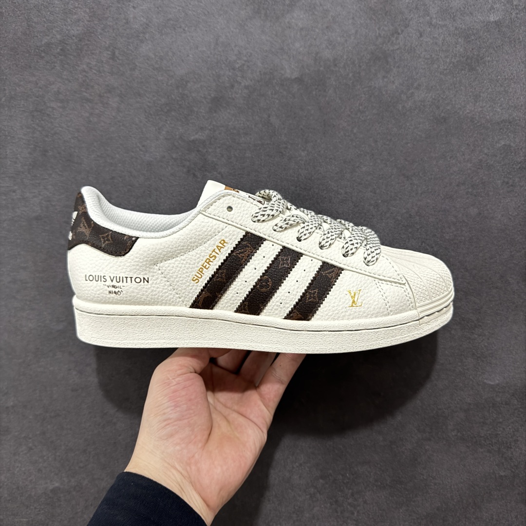 【定制版】AD Originals Superstar x Louis Vuitton 白棕 SD6803