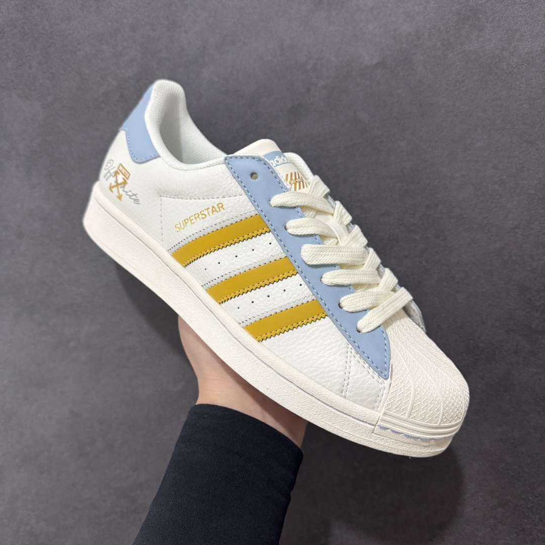 【定制版】AD Originals Superstar x OFF-WHITE 白蓝黄 SD6812