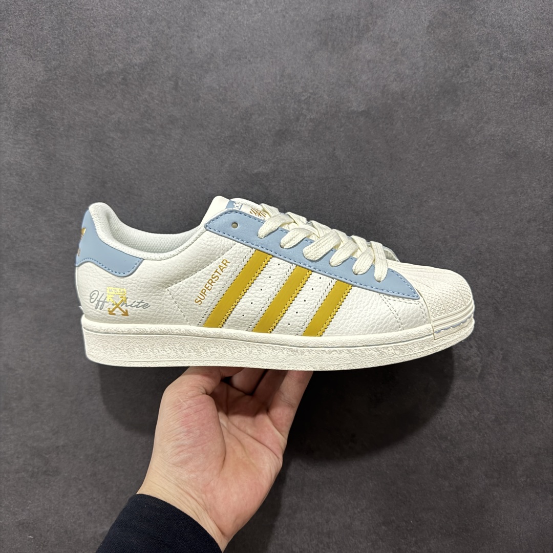 【定制版】AD Originals Superstar x OFF-WHITE 白蓝黄 SD6812