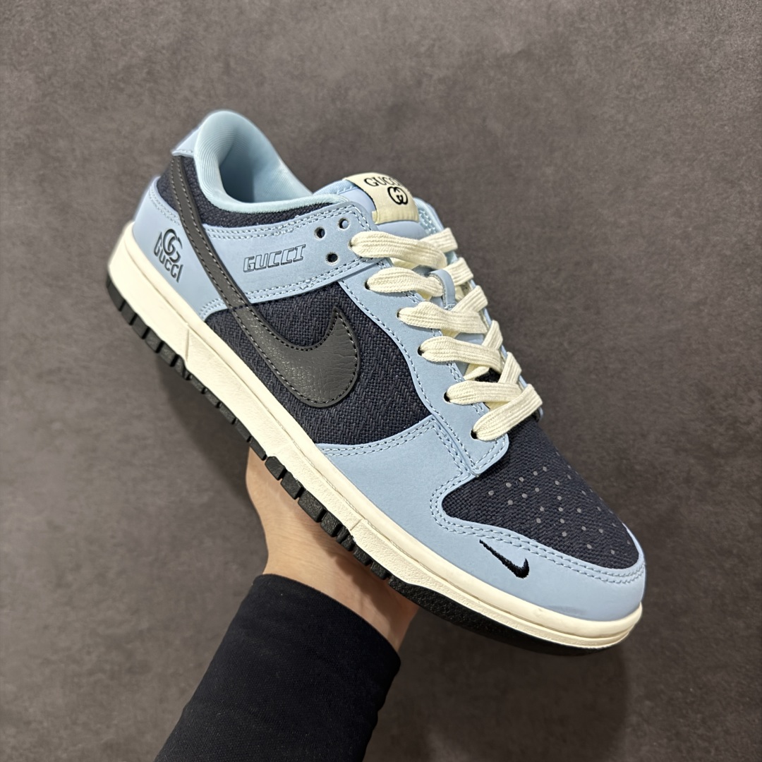 【定制版】Nike SB Dunk Low x GUCCI 蓝黑小勾 XD1588-214