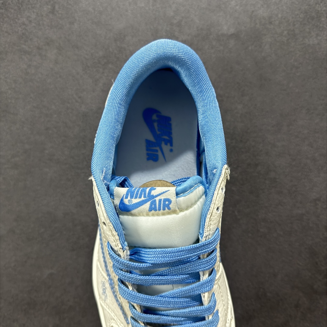 【定制版】Travis Scott x Fragment Design x Air Jordan 1 Low OG SP AJ1 迪奥联名 天蓝米白 低帮文化休闲板鞋 LD2025-028
