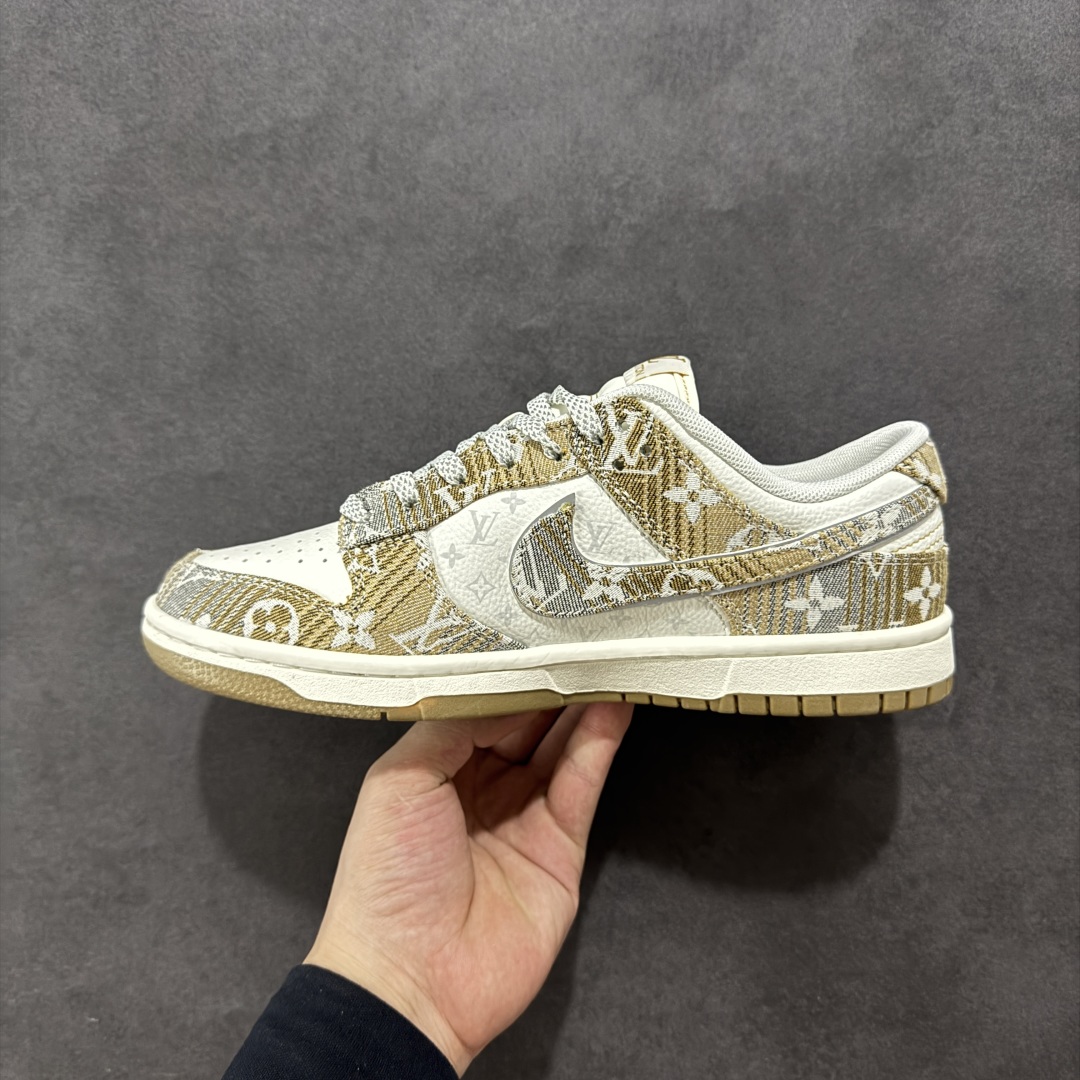 【定制版】Nike SB Dunk Low LV联名 卡其灰 周年高端定制 低帮休闲板鞋 SC9772-810