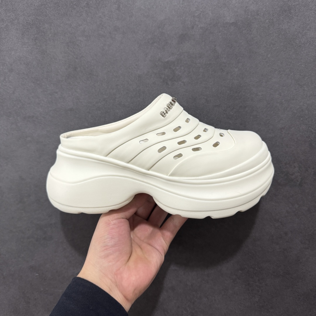 GG-CC 7.5CM 2025年夏季新款时尚厚底洞洞拖鞋女通勤沙滩凉拖 G25S1502