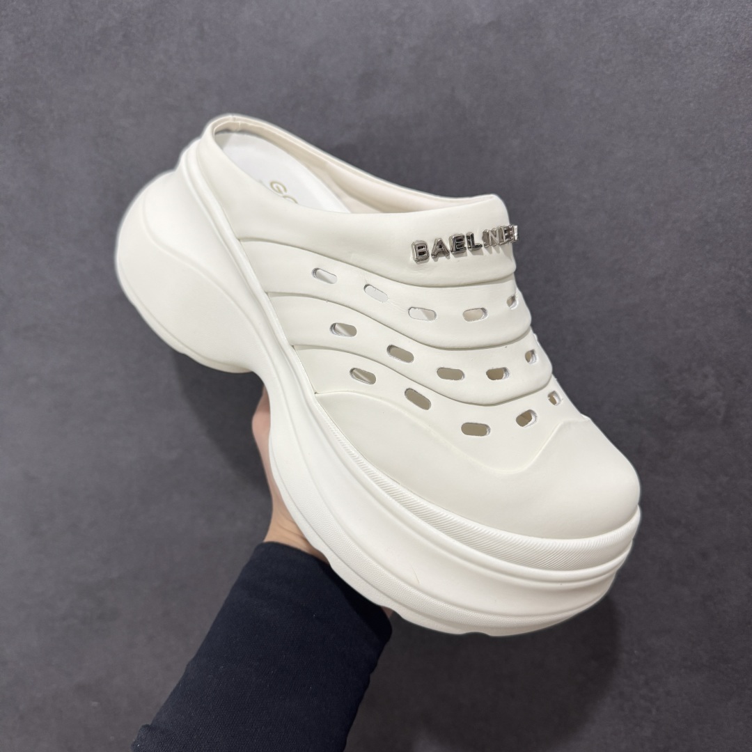 GG-CC 7.5CM 2025年夏季新款时尚厚底洞洞拖鞋女通勤沙滩凉拖 G25S1502
