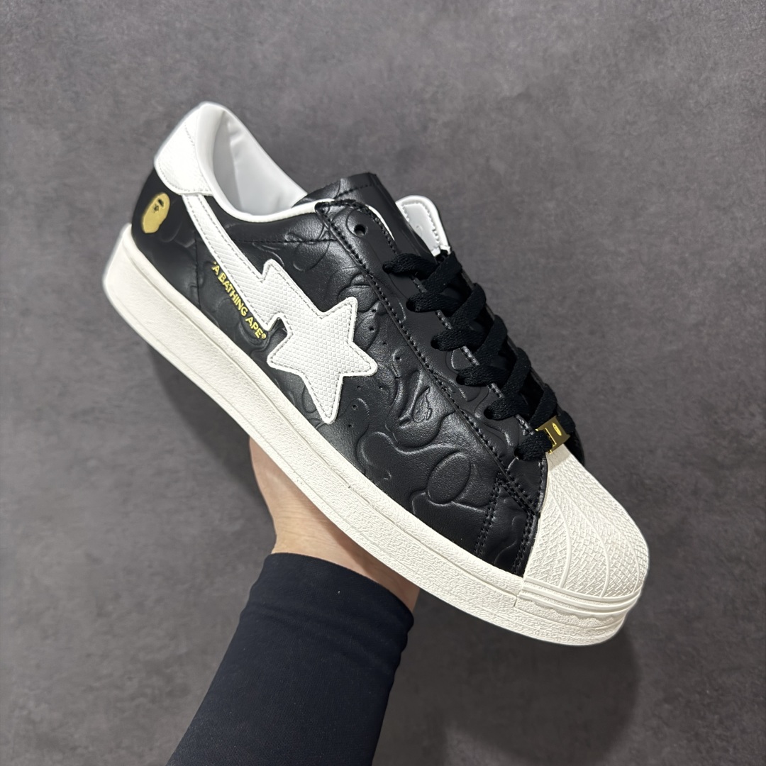  
【公司级】Bape x Adidas Originals Superstar贝壳头系列 阿迪达斯 三