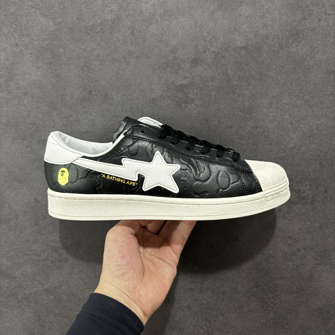  
【公司级】Bape x Adidas Originals Superstar贝壳头系列 阿迪达斯 三