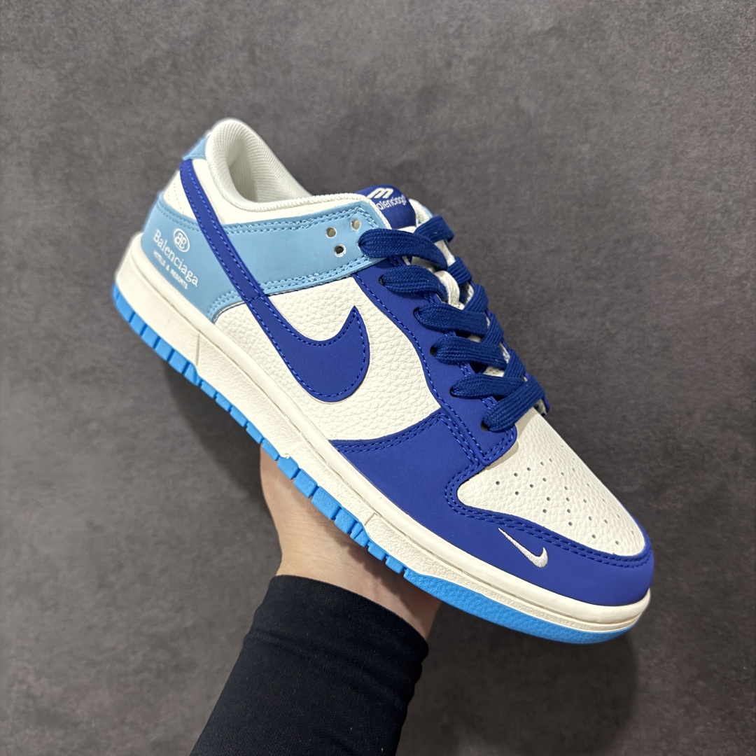 【定制版】Nike SB Dunk Low Balenciaga联名 深浅蓝拼接 周年高端定制 低帮休闲板鞋 ZH2598-275