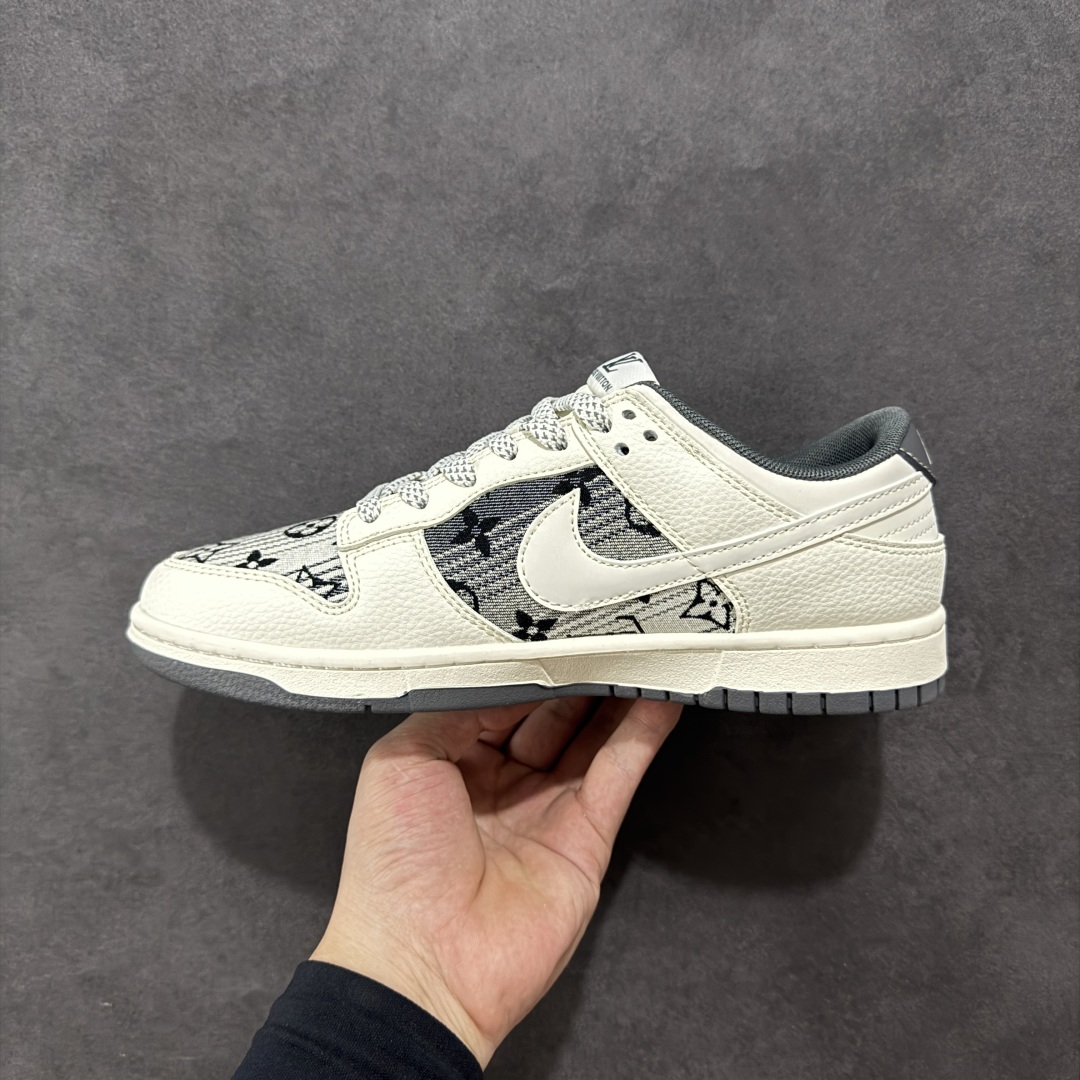 【定制版】Nike SB Dunk Low LV联名 米白印花白勾 周年高端定制 低帮休闲板鞋 FC1688-230