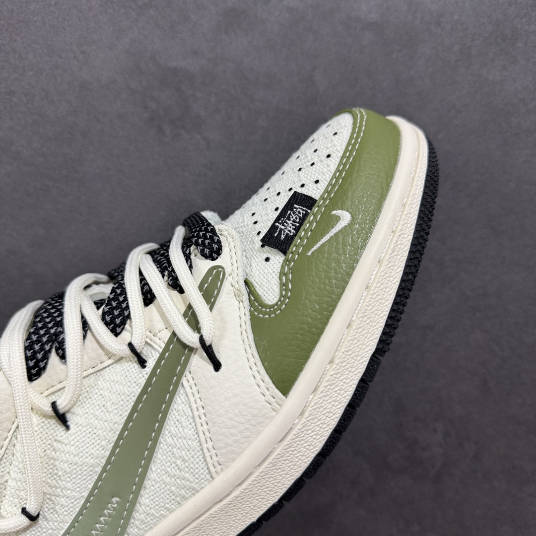 【定制版】Travis Scott x Fragment Design x Air Jordan 1 Low OG SP AJ1 斯图西联名 绿麻抽绳 低帮文化休闲板鞋 DM6868-104